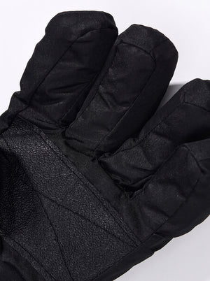 Anti slip and wear resistant palm with #black Waterproof Ski Gloves