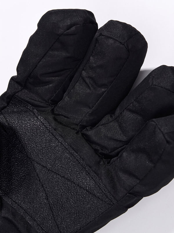 Anti slip and wear resistant palm with #black Waterproof Ski Gloves