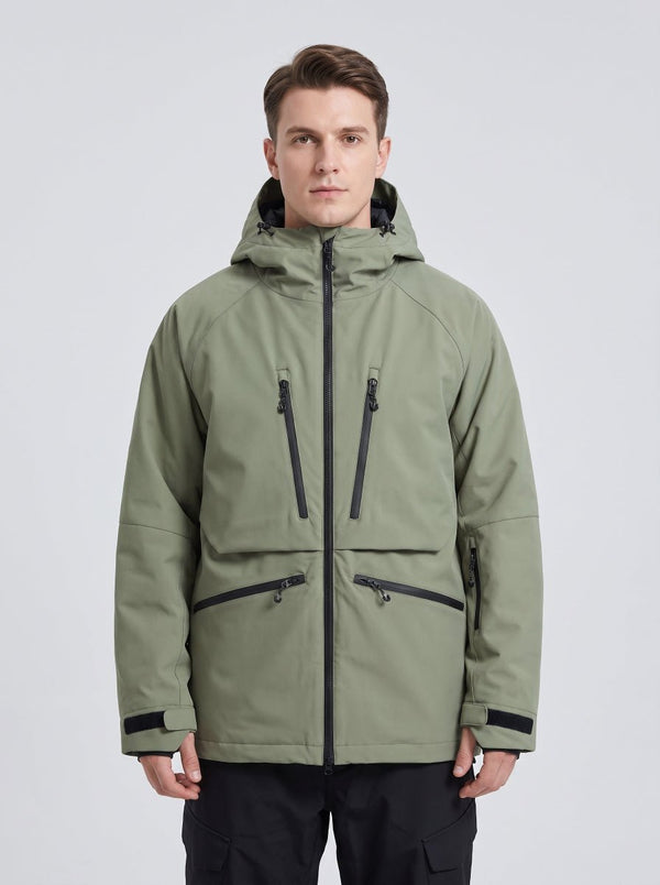 #Armygreen Men's Waterproof Snowboard Jacket