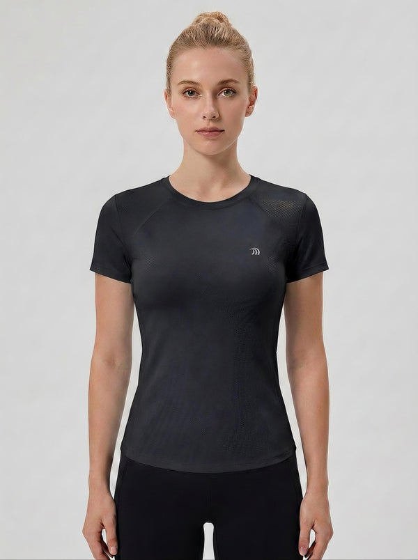 #Black Women's Tight-fitting Yoga Top