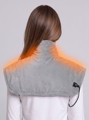 Back of 12V #Grey Heated Car Shawl