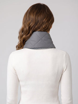 Back of #Grey Rechargeable Heated Scarf