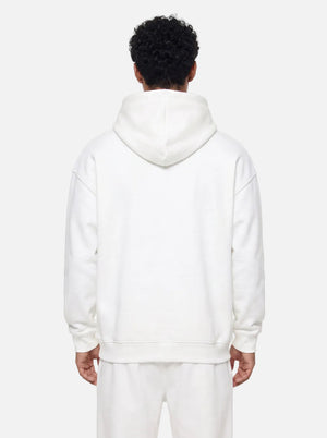 Back of Mens #White Fleece Lined Hoodie