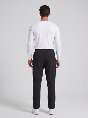 Back of Mens #Black Heated Sweatpants