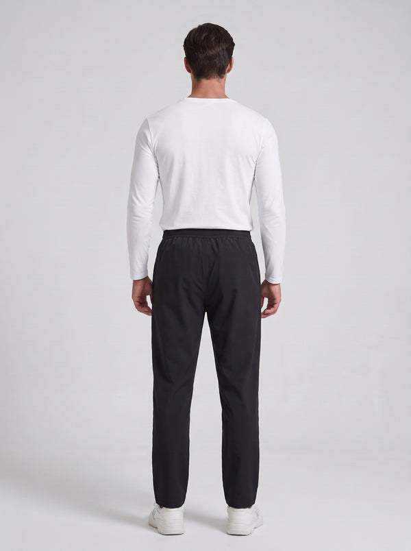 Back of Mens #Black Heated Sweatpants