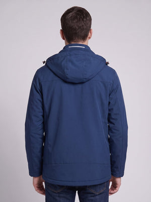 Back of #Navy Heated Outdoor Jacket
