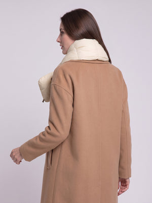 Back of womens #ivory Padded Heated Scarf