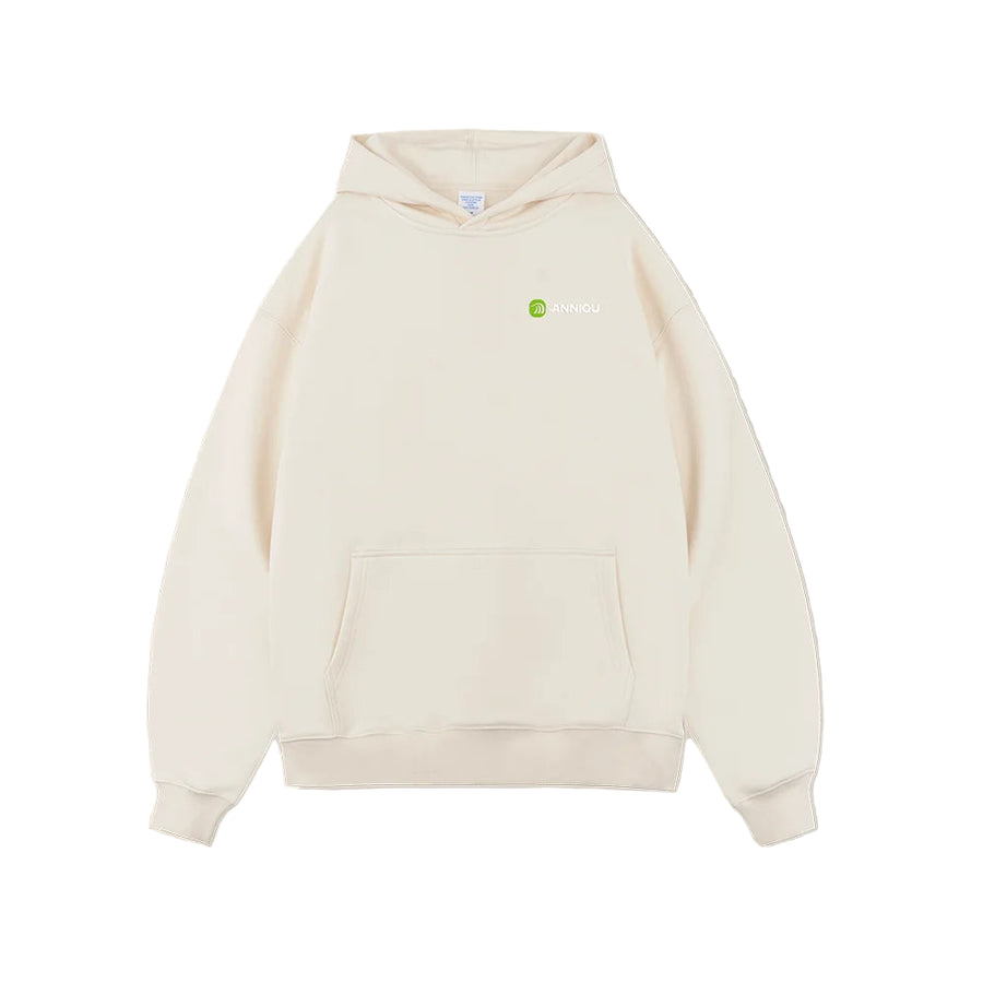 Beige Anniou Thick Fleece Lined Hoodie