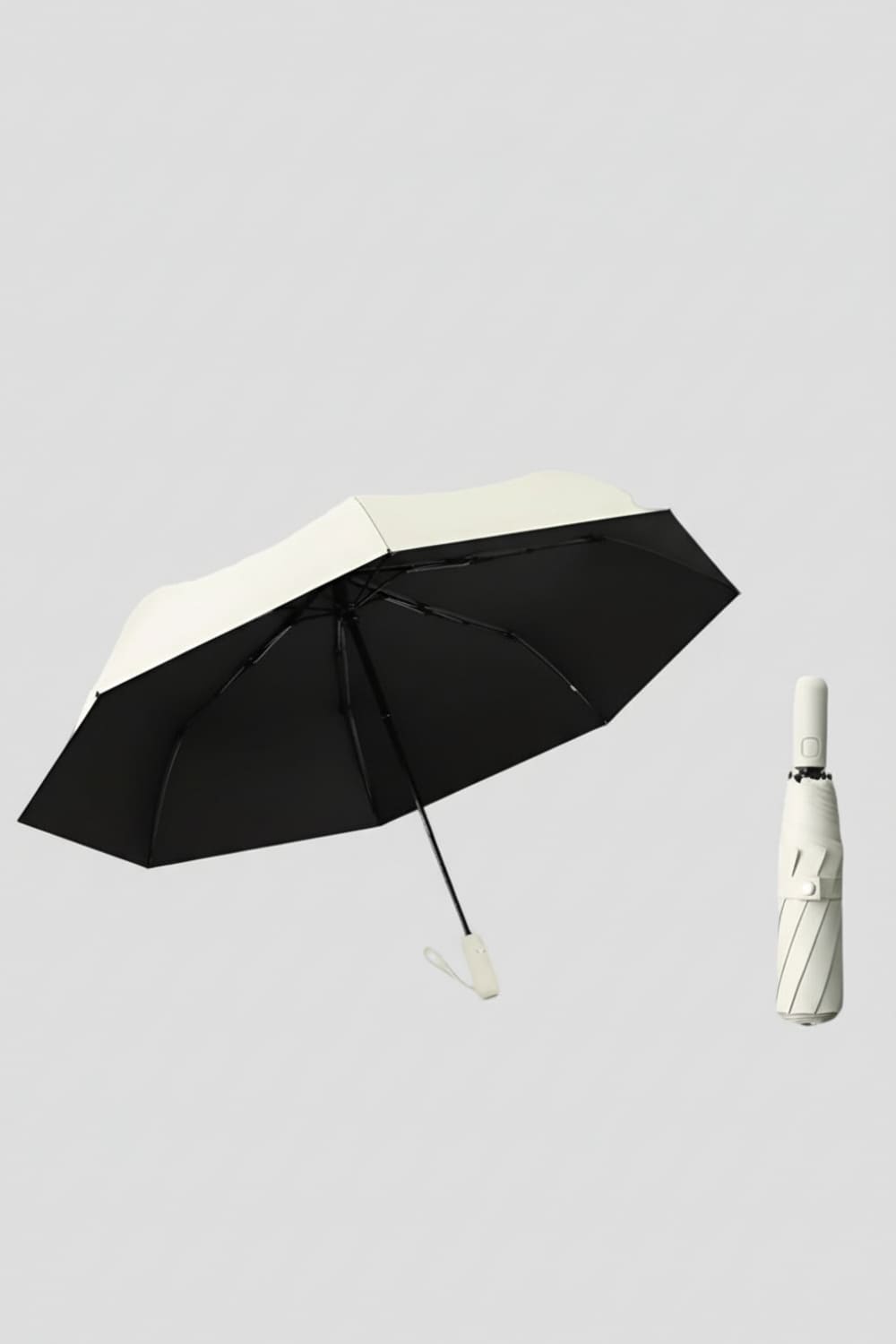 Beige Automatic Umbrella UPF 50+