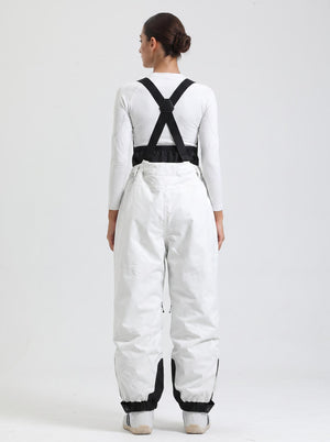 #Beige Back of Women's Suspender Ski Bib Pants