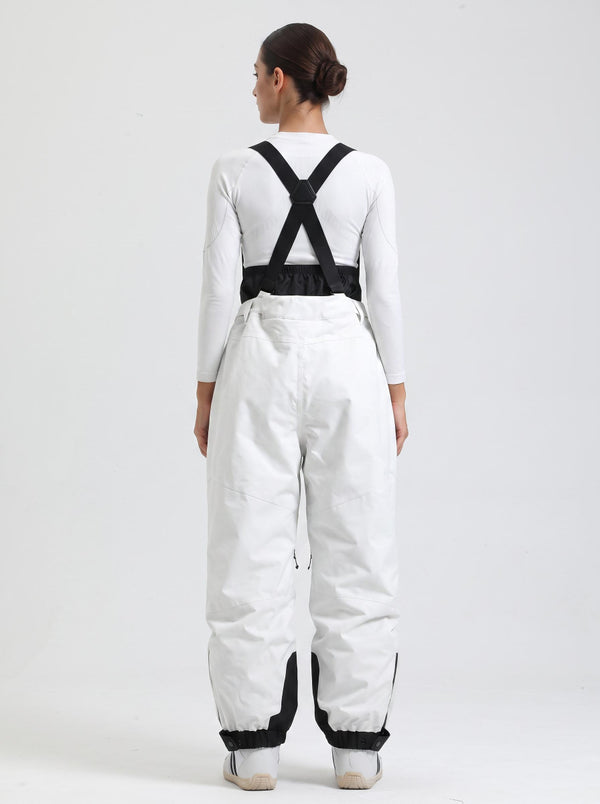 #Beige Back of Women's Suspender Ski Bib Pants
