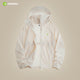 Beige Hooded Full Zip Top UPF 100+