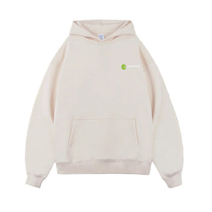 Beige Thick French Terry Hoodie by Anniou