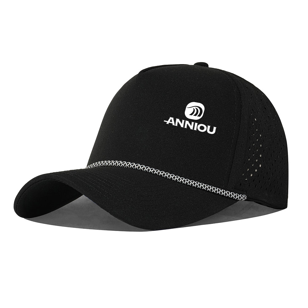 Black 5 Panel Baseball Cap UPF50+