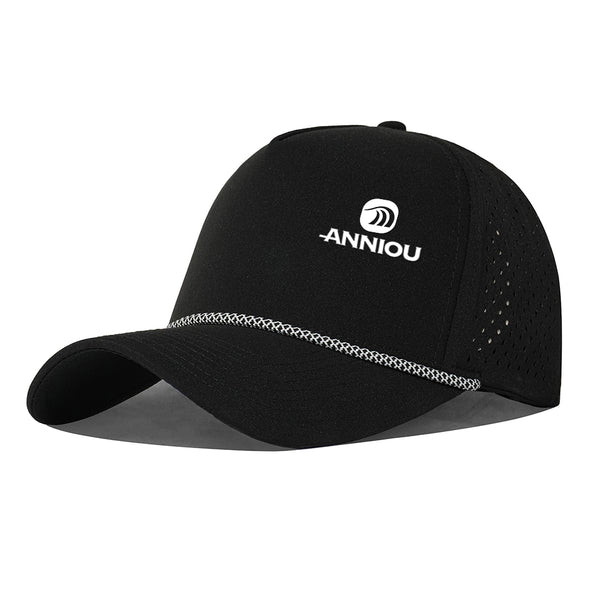 Black 5 Panel Baseball Cap UPF50+