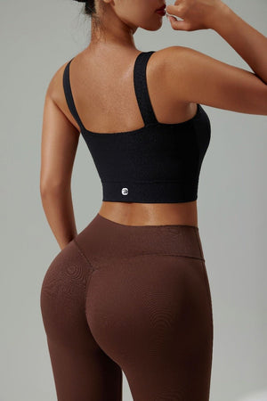 #green Anniou Logo High Strength Sports Bra and butt lift leggings