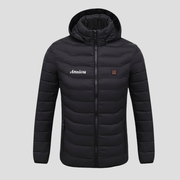 Black Anniou Single Button Heated Down Jacket