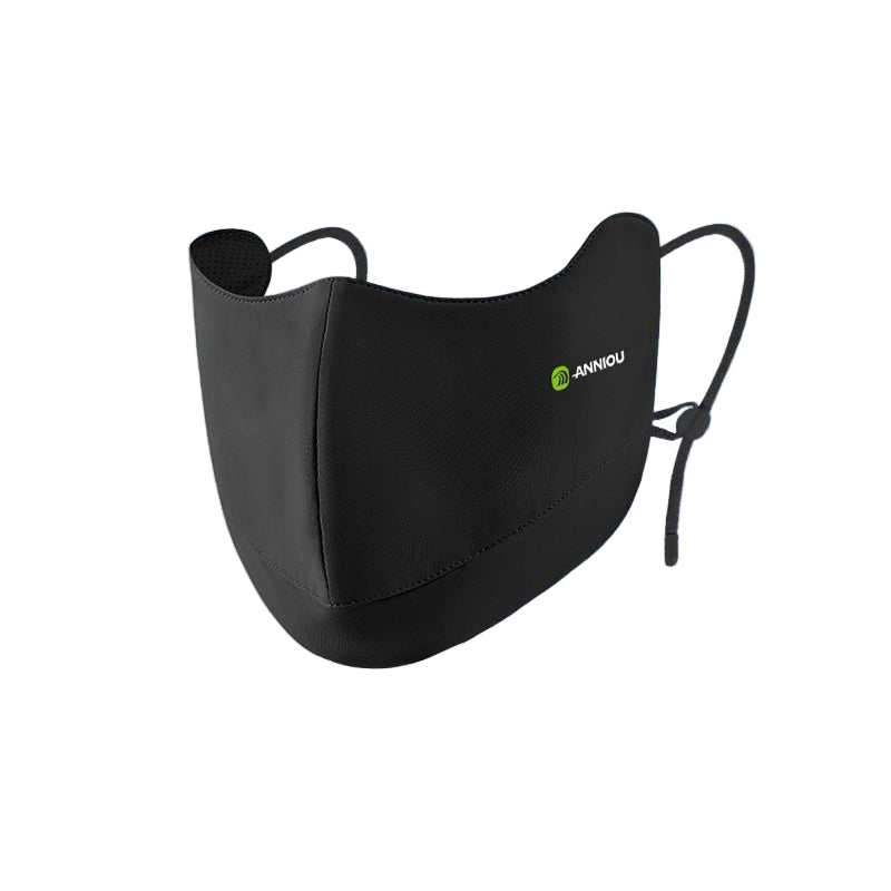 Black Anniou UPF 100+ Raw Yarn Face Mask