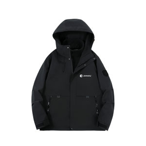 Black Anniou Waterproof 3 in 1 Fleece Jacket