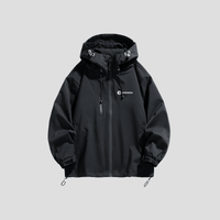 Black Breathable Hooded Shell Jacket