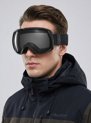 #Black Double Layer Anti‑fog Ski Goggles