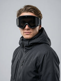 #Black Dual Layer Anti Fog Snow Goggles