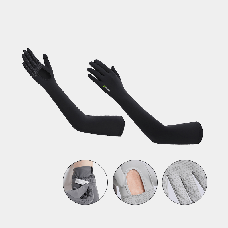  Black Full Arm UV Protection Sleeves