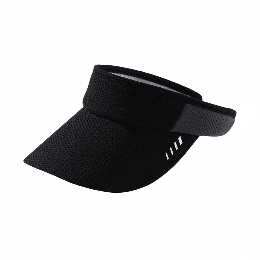 Black Golf Visor UPF 50+