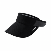 Black Golf Visor UPF 50+