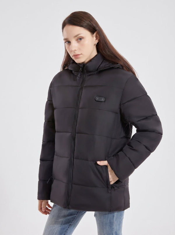 #Black Heated Dual Control Padded Jacket
