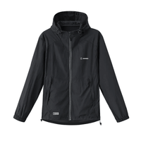 Black Lightweight Hiking Hoodie Jacket UPF 50+