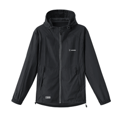 Black Lightweight Hiking Hoodie Jacket UPF 50+