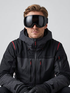 #Black Magnetic Lens Anti‑Fog Ski Goggles
