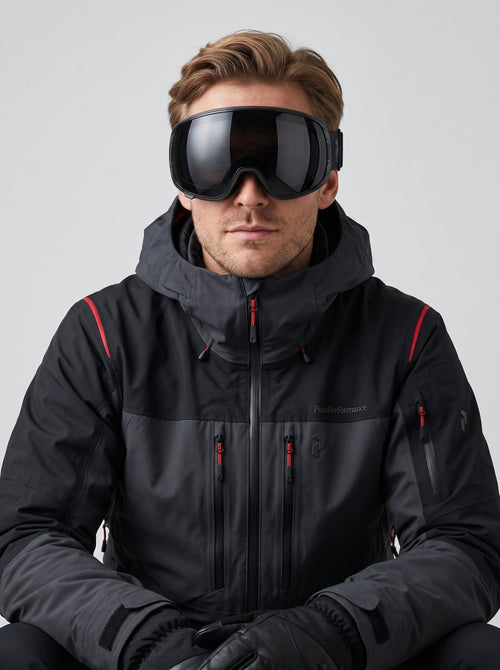 #Black Magnetic Lens Anti‑Fog Ski Goggles