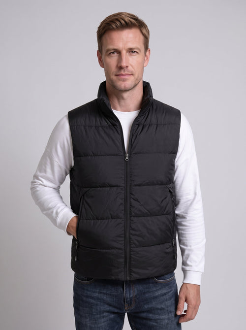 #Black Men Duck Down Heated Gilet