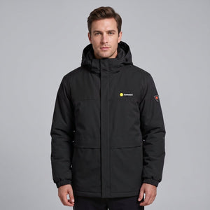 #Black Men’s Heated Hooded Softshell Jacket