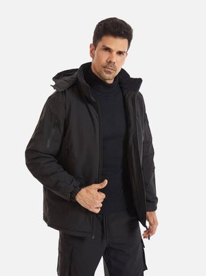 #Black Mens Heated Softshell Jacket