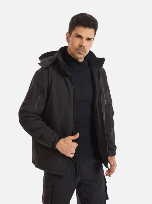 #Black Mens Heated Softshell Jacket