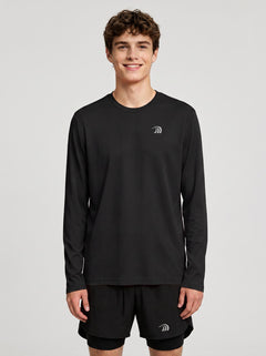 #Black Men's Quick-drying Fitness T-Shirt