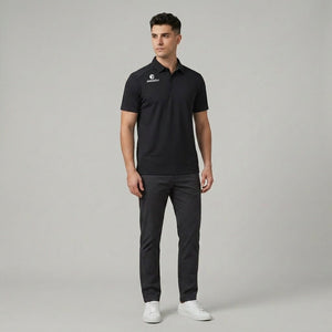 Black Men's UV Protection Golf Polo