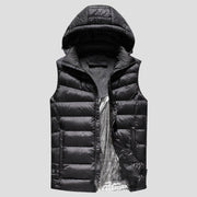 Black Printed Heated puffer Vest