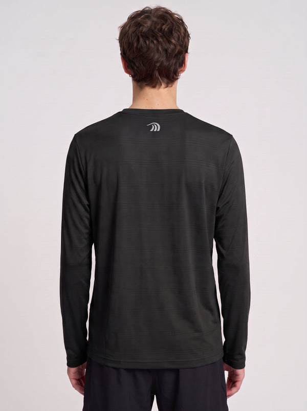 #Black Rear of  Men's Quick-drying Fitness T-Shirt