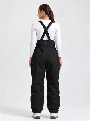 #Black Rear of Women's Suspender Ski Bib Pants