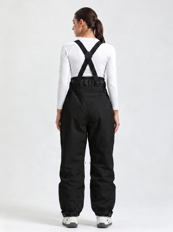 #Black Rear of Women's Suspender Ski Bib Pants