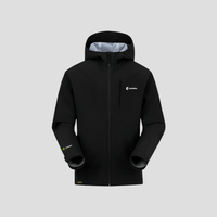 Black Seamless Hardshell Hooded Jacket by Anniou