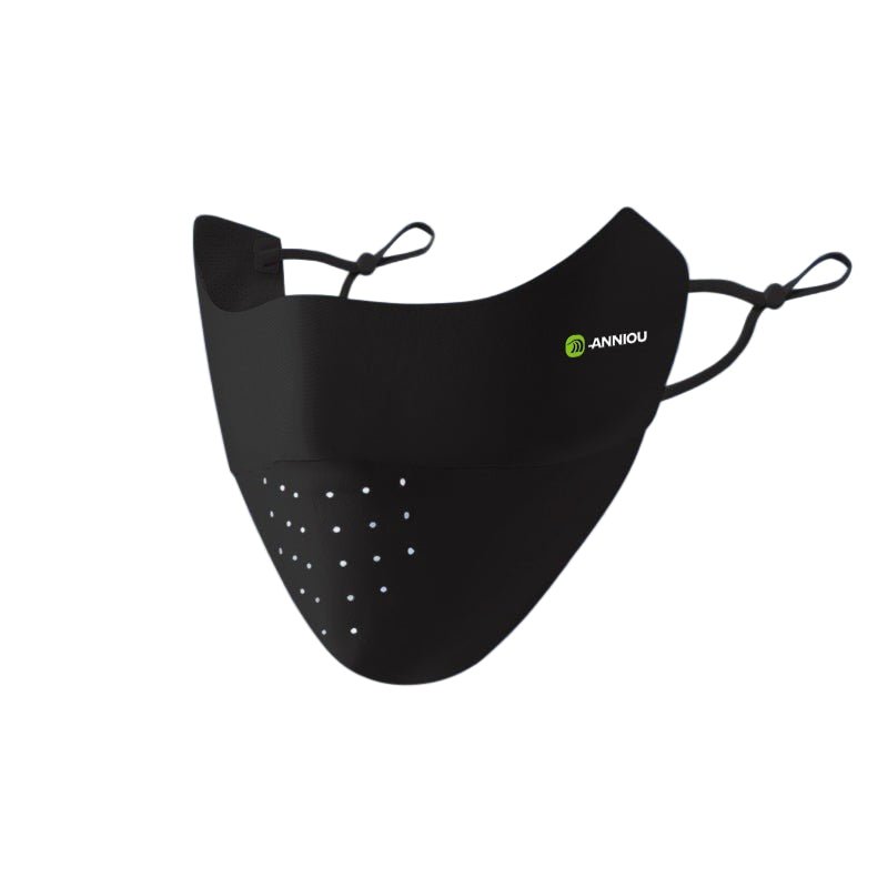 Black Seamless Sun Protection Mask 