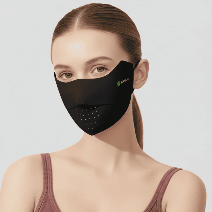 Black Seamless Sun Protection Mask