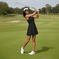 Black Strappy Golf Dress With Shorts