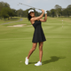 Black Strappy Golf Dress With Shorts
