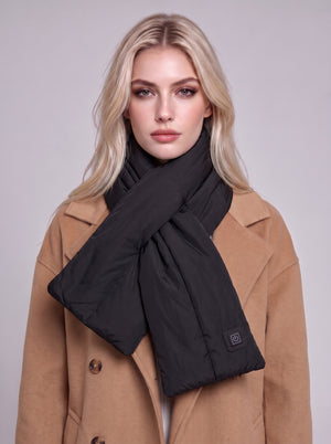 #Black Thermal Heated Scarf